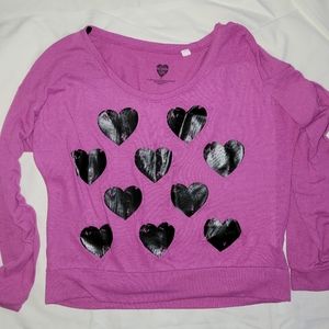 Womens Pink heart top